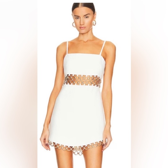Alexis Gaudy Chain Dress Ivory XS - Picture 1 of 5